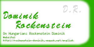 dominik rockenstein business card